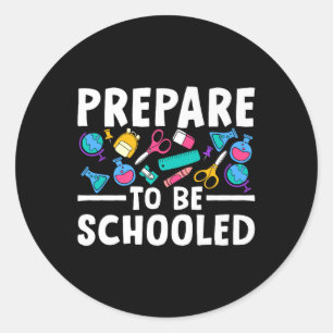Lärarutrustning i back to school som är lätt att f runt klistermärke