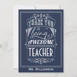 Lärarutvärderingsdag - Tack - lägenhet Kort