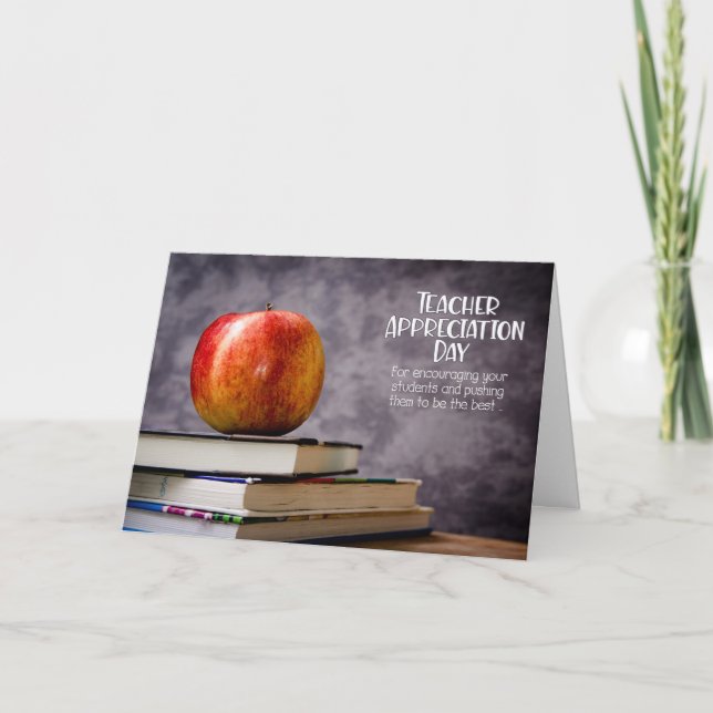 Lärarutvärderingsdagen Bokar och äpple Kort (Framsida)