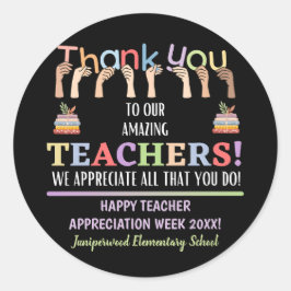 Lärarutvärderingsvecka Runt Klistermärke