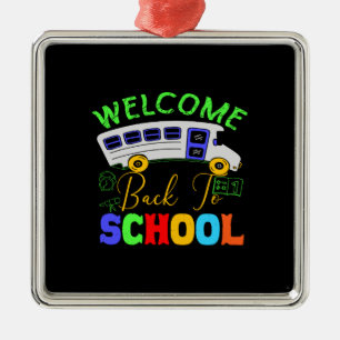 Lärarvälkommen Back to school Julgransprydnad Metall