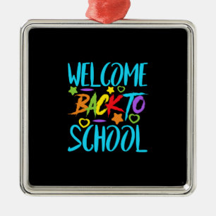 Lärarvälkommen Back to school Julgransprydnad Metall