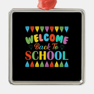 Lärarvälkommen Back to school Julgransprydnad Metall