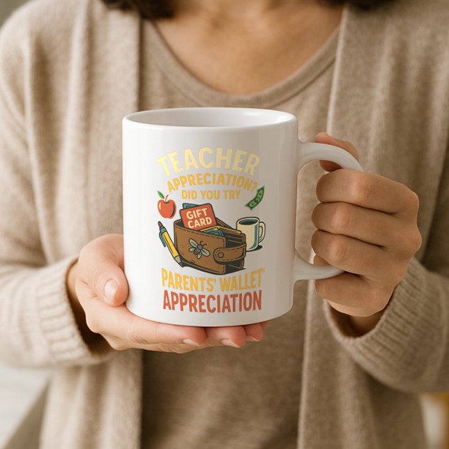 Lärarvärdering; Roligt Parents Wallet Ap Kaffemugg (Skapare uppladdad)