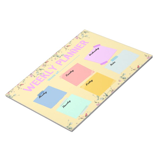 Lärarveckobildraren back to school anteckningsbloc anteckningsblock (Vinklad)