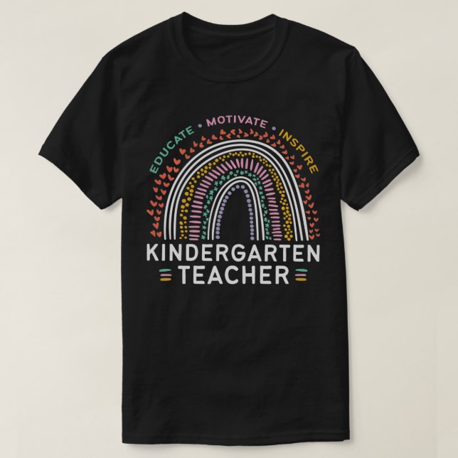 Läraryrket Motivate Inspire Kindergarten T Shirt (Design framsida)
