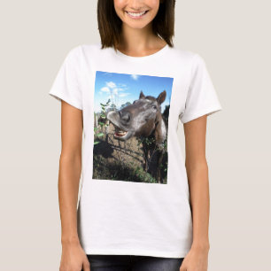Lårbrun häst från Ansikte T-shirt