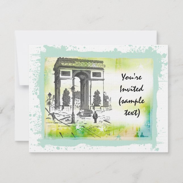 L'Arc de Triomphe Inbjudningar (Framsida)