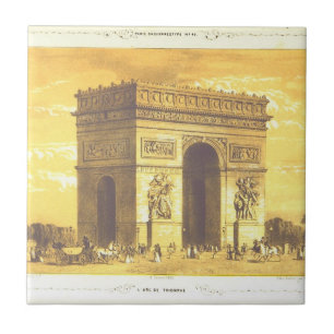 L'Arc de Triomphe, Paris 1840 Kakelplatta