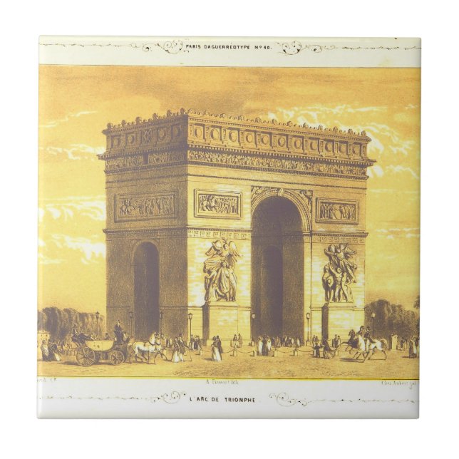 L'Arc de Triomphe, Paris 1840 Kakelplatta (Framsidan)