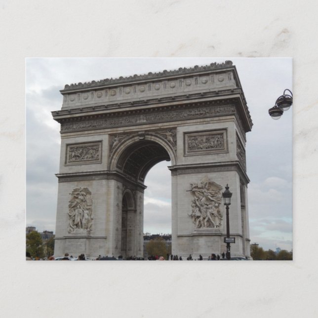 L'Arc De Triomphe Paris Frankrike Postcard Vykort (Framsida)