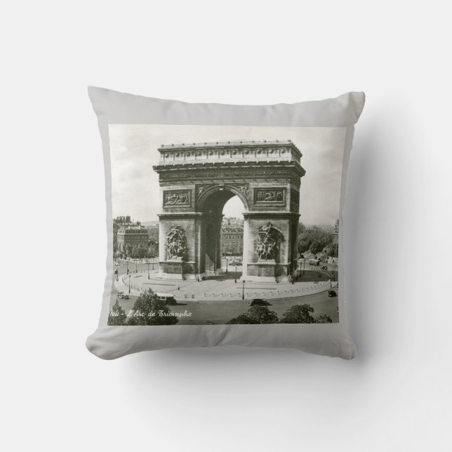 L'Arc de Triomphe, Paris frankrikevintage Kudde (Framsida)