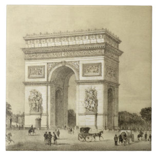 L'Arc de Triomphe, Paris som inristas av Auguste Kakelplatta