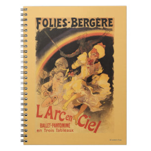 L'Arc-en-Ciel Ballet Folies-Bergere Anteckningsbok Med Spiral