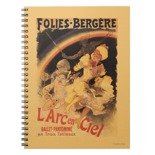 L'Arc-en-Ciel Ballet Folies-Bergere Anteckningsbok Med Spiral (Framsidan)