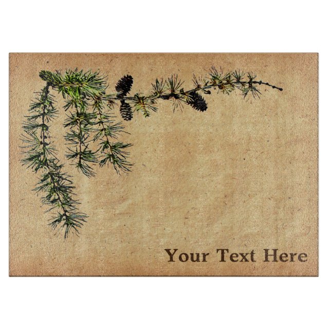 Larch Gren på gammal Papper (Framsidan)