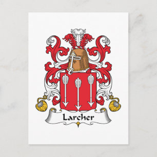 Larcher Family Crest Vykort