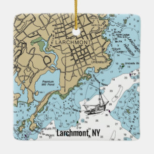 Larchmont NY-diagram Julgransprydnad Keramik