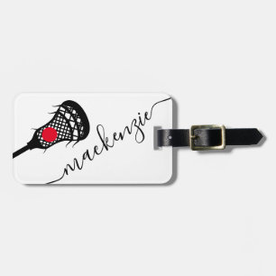 Larcross Stick Personlig Monogram Black White Bagagebricka
