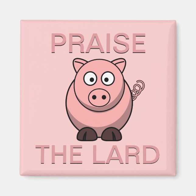 Lard Piggy Magnet, Lard Gris Bacon Prose Magnet (Framsidan)