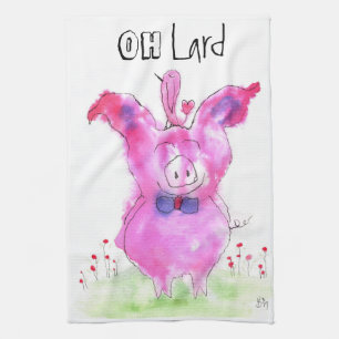 Lard Rosa Gris Kitchen Towel Kökshandduk