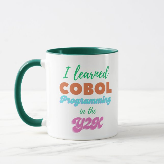 Lärde sig Cobol-språk under Y2K (år 2000) Mugg (Vänster)