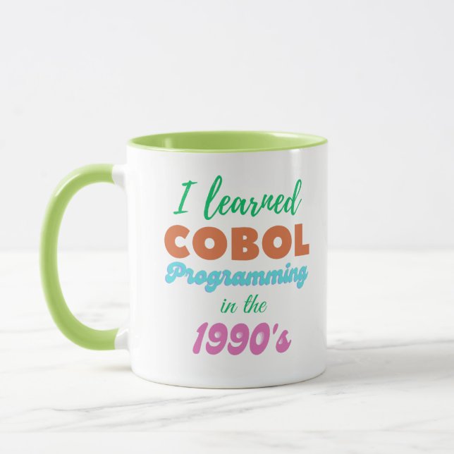 Lärde sig programmeringsspråket Cobol på 90-talet Mugg (Vänster)