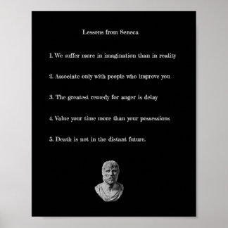 Lärdomar från Seneca Poster - Stoic Philosophy