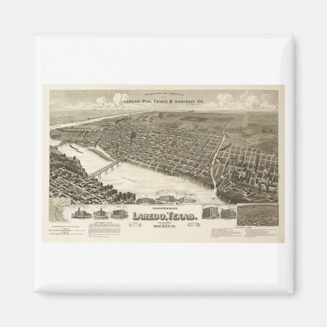 Laredo Texas 1890 Magnet (Framsidan)