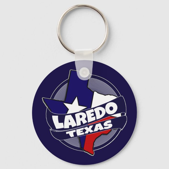 Laredo Texas flagga-sprängningskedja Nyckelring (Framsida)