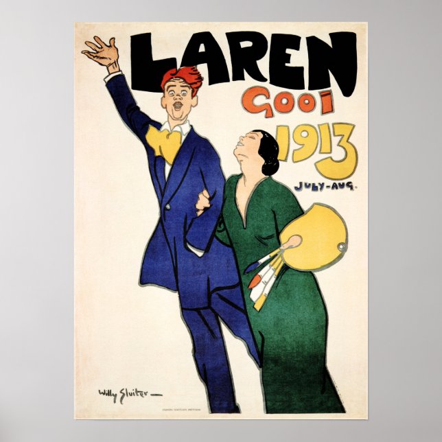LAREN GOOI Holland 1913 Festival Exposition Advert Poster (Framsidan)