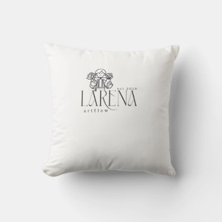 LARENA Artflow – Blommig Logotyp Emblem Kudde