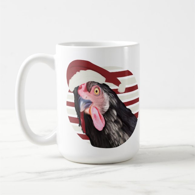 Lårfärja Red and White Rand Kaffemugg (Vänster)