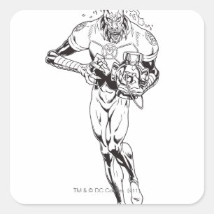 Larfleeze - Agent Orange 6 Fyrkantigt Klistermärke