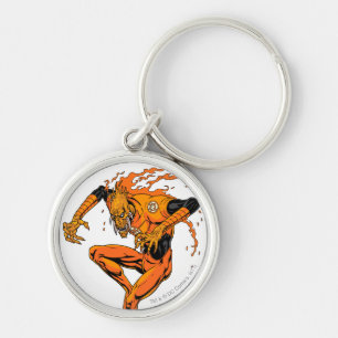 Larfleeze - agentorange 1 rund silverfärgad nyckelring
