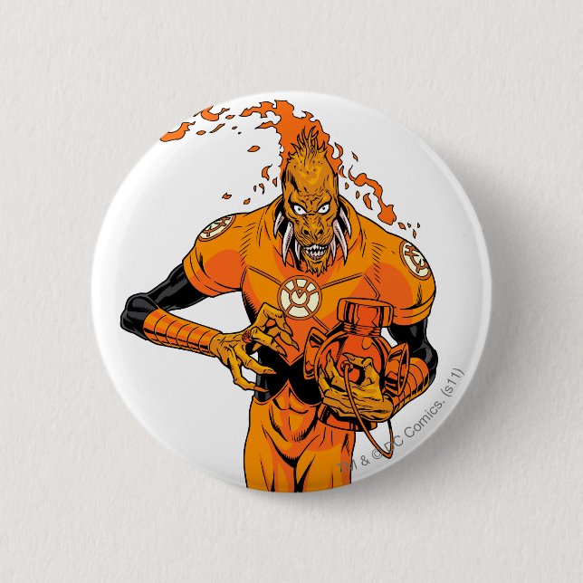 Larfleeze - agentorange 4 knapp (Framsida)