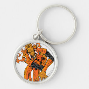 Larfleeze - agentorange 7 rund silverfärgad nyckelring