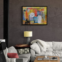 Large Abstract Acrylic Painting