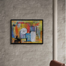 Large Abstract Acrylic Painting Poster
