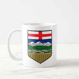 Large Alberta Flagga Vapensköld Mugg