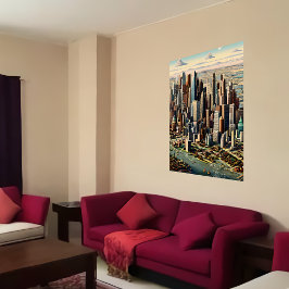 Large American City | AI Art Poster