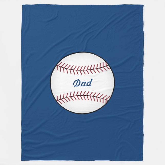 Large Baseball Throw Blanket Fleecefilt (Framsidan)