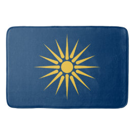 Large bath mat with flag of Macedonia, Greece Badrumsmatta