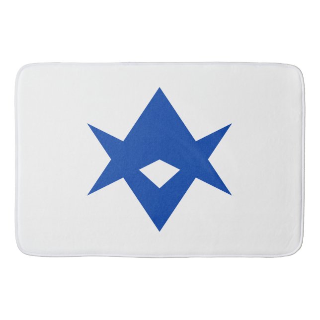 Large bath mat with flag of Toyota City, Japan Badrumsmatta (Framsidan)