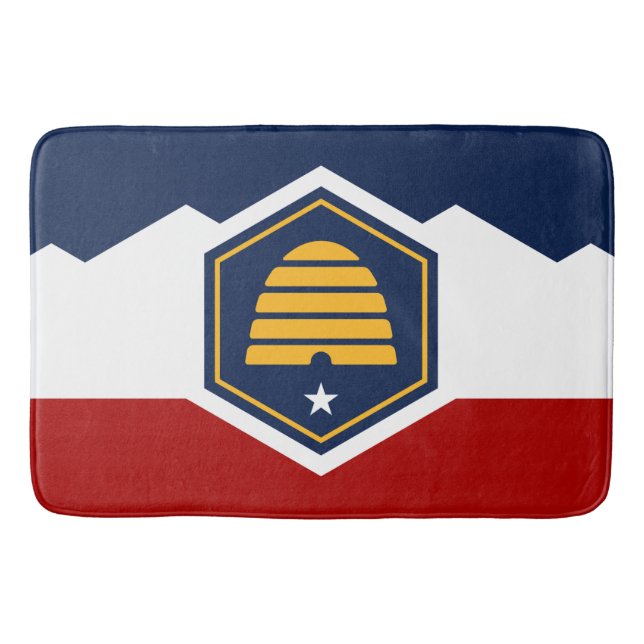 Large bath mat with flag of Utah, USA Badrumsmatta (Framsidan)