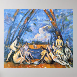 Large Bathers 2 av Paul Cezanne Poster