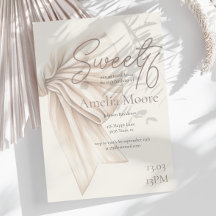 Large Beige Bow Boho Sweet 16