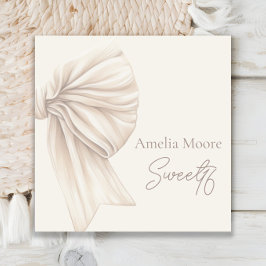 Large Beige Bow Boho Sweet 16 Pappersservett