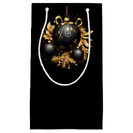 LARGE BLACK & GOLD CHRISTMAS ORNAMENT