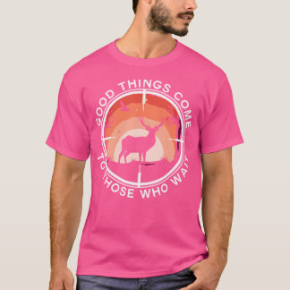Large Buck Funny Hjort Hunting T Shirt